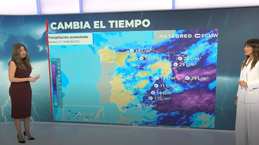 Cambio brusco del tiempo en la zona del Mediterráneo y Baleares: 48 horas de lluvias y frío
