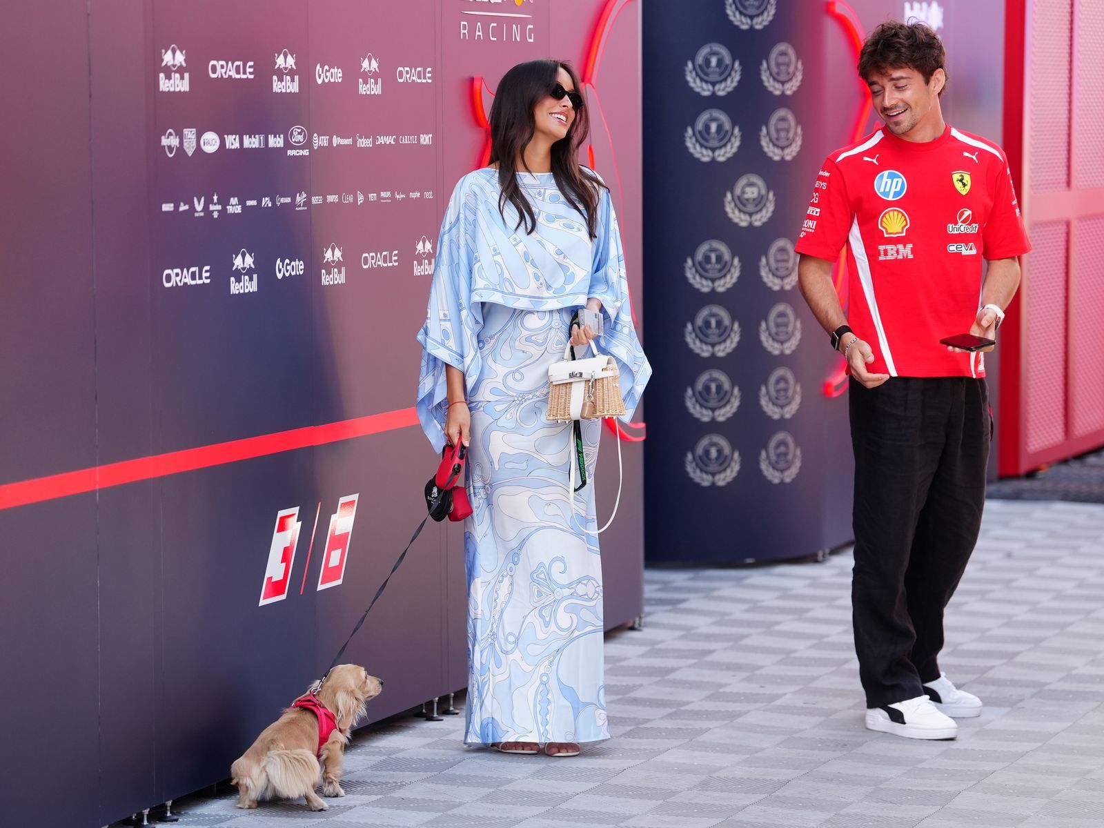 Charles Leclerc y Alexandra embarazada de su primer hijo