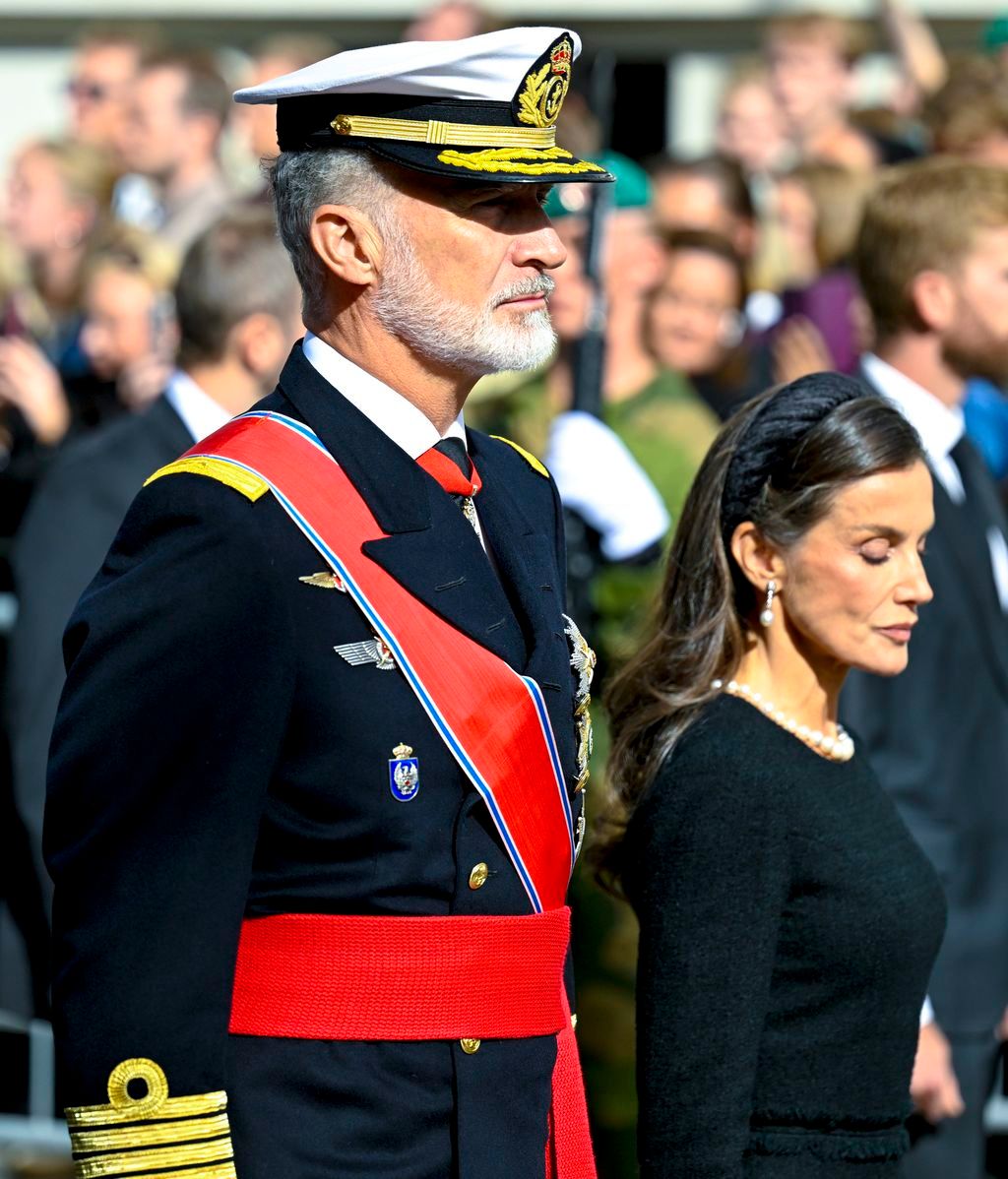 El rey Felipe en el funeral de Harald V