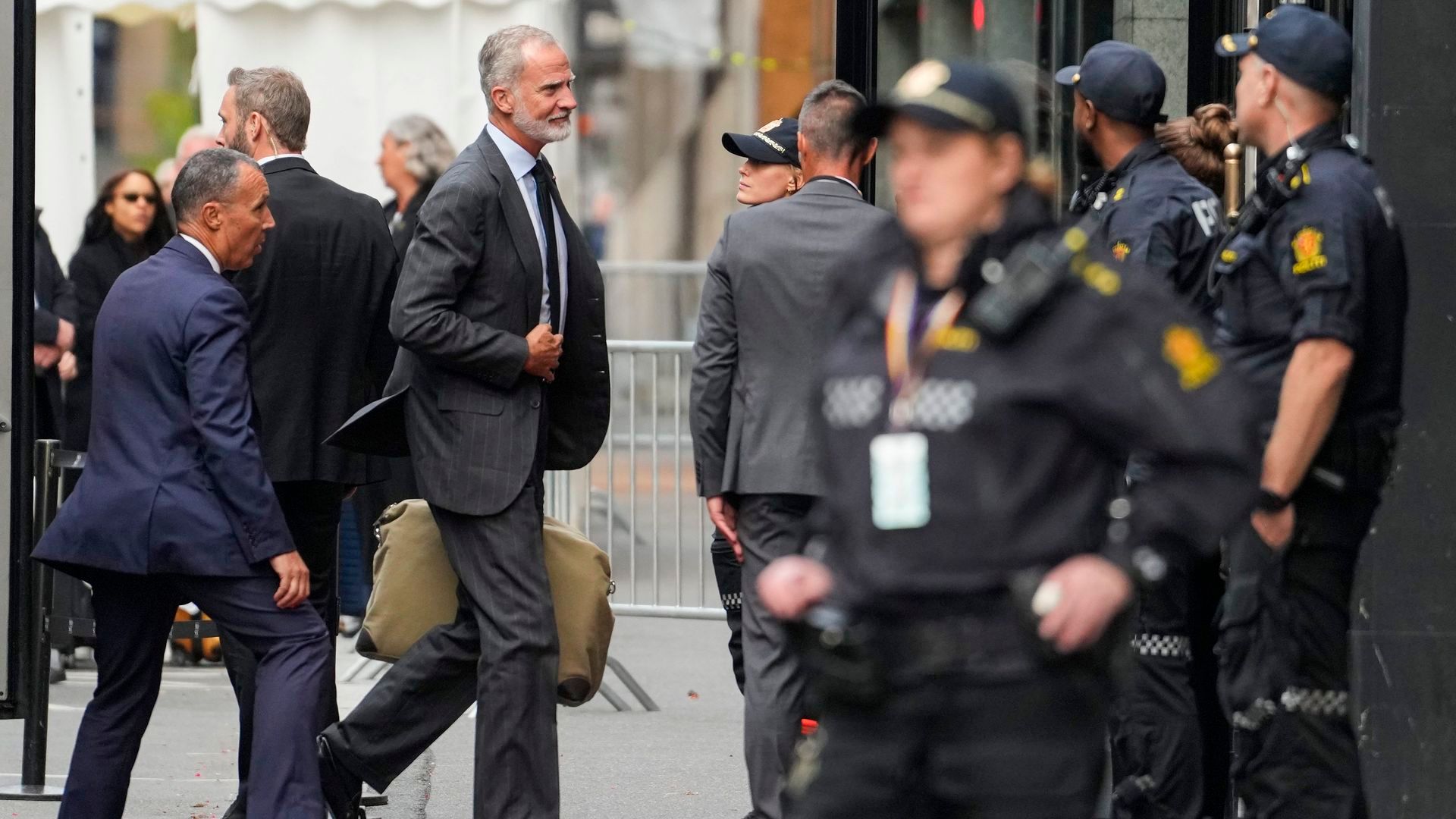 El rey Felipe VI a su llegada al Grand Hotel de Oslo