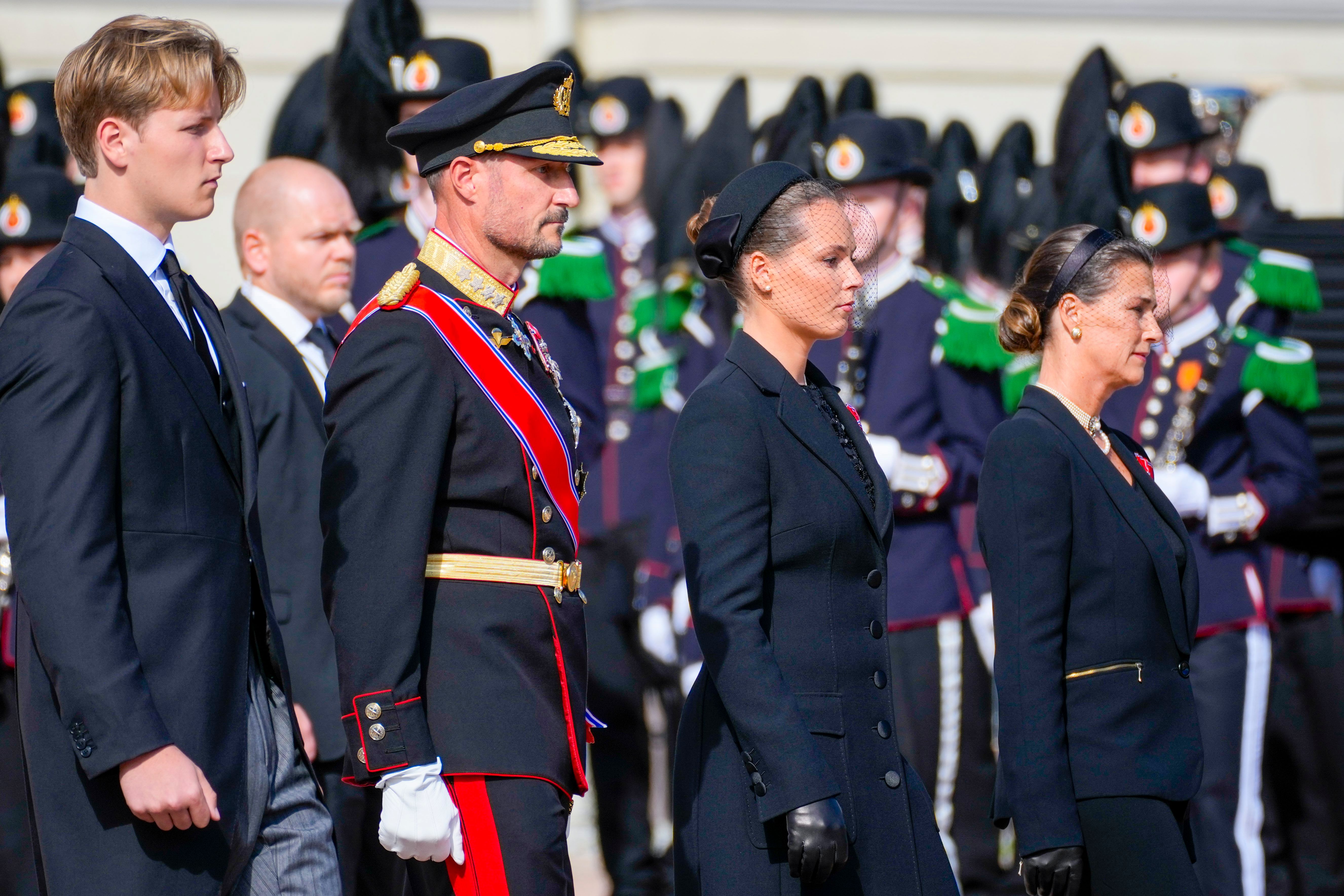 Haakon de Noruega, la princesa Ingrid, Sverre Magnus y Marta Luisa de Noruega