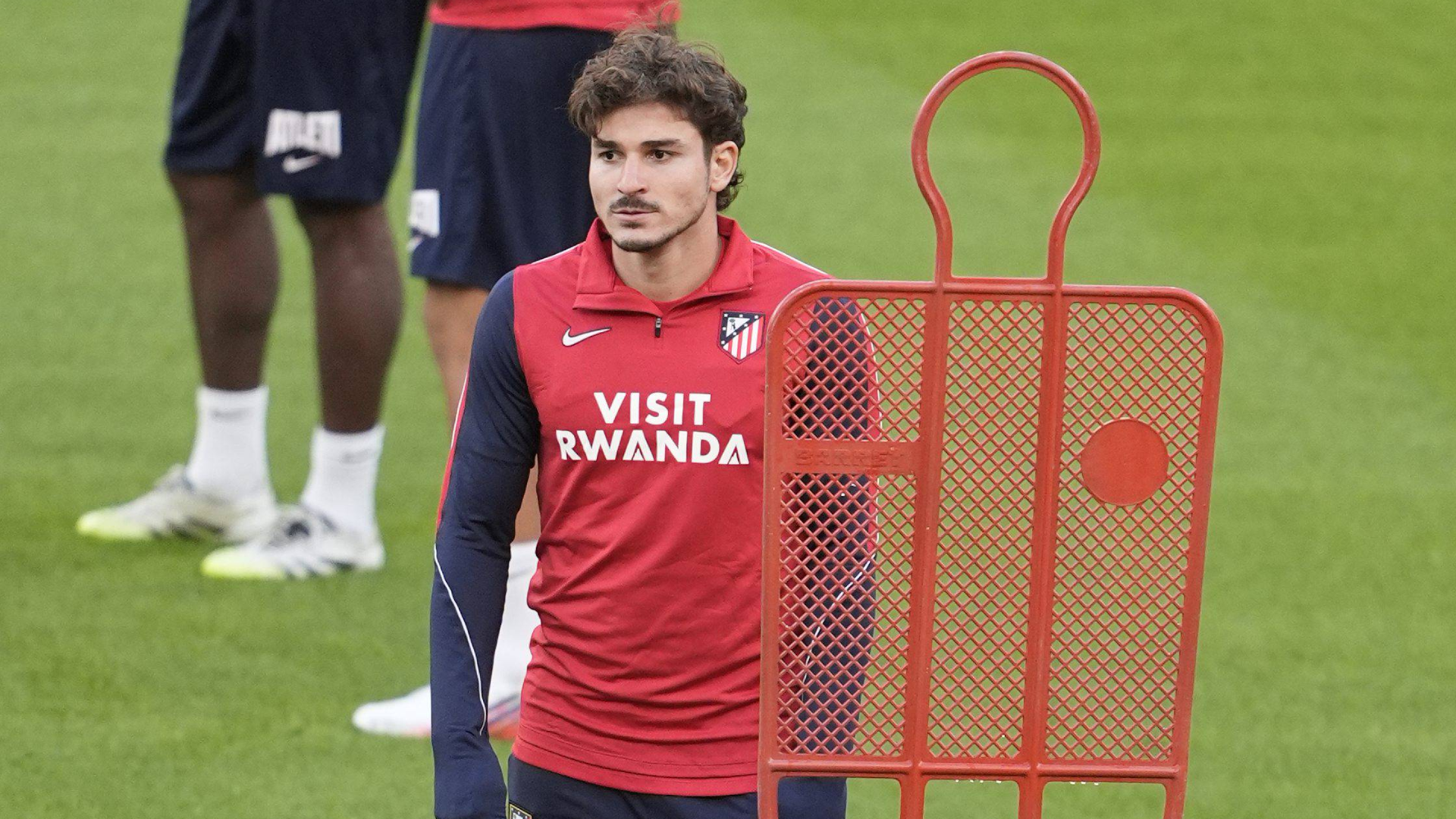Julián Álvarez, en el entrenamiento previo al Liverpool-Atlético de Madrid Julián Álvarez, en el entrenamiento previo al Liverpool-Atlético de Madrid
