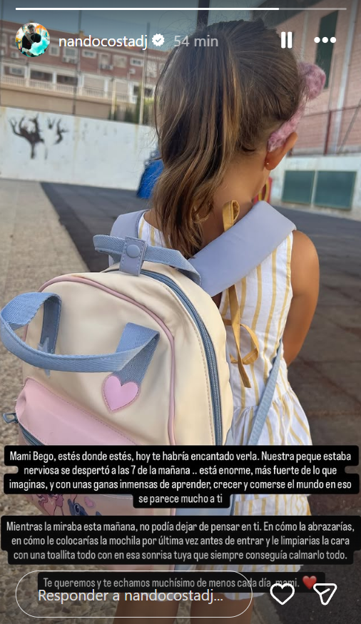 La vuelta al cole de la hija del DJ Nando Costa