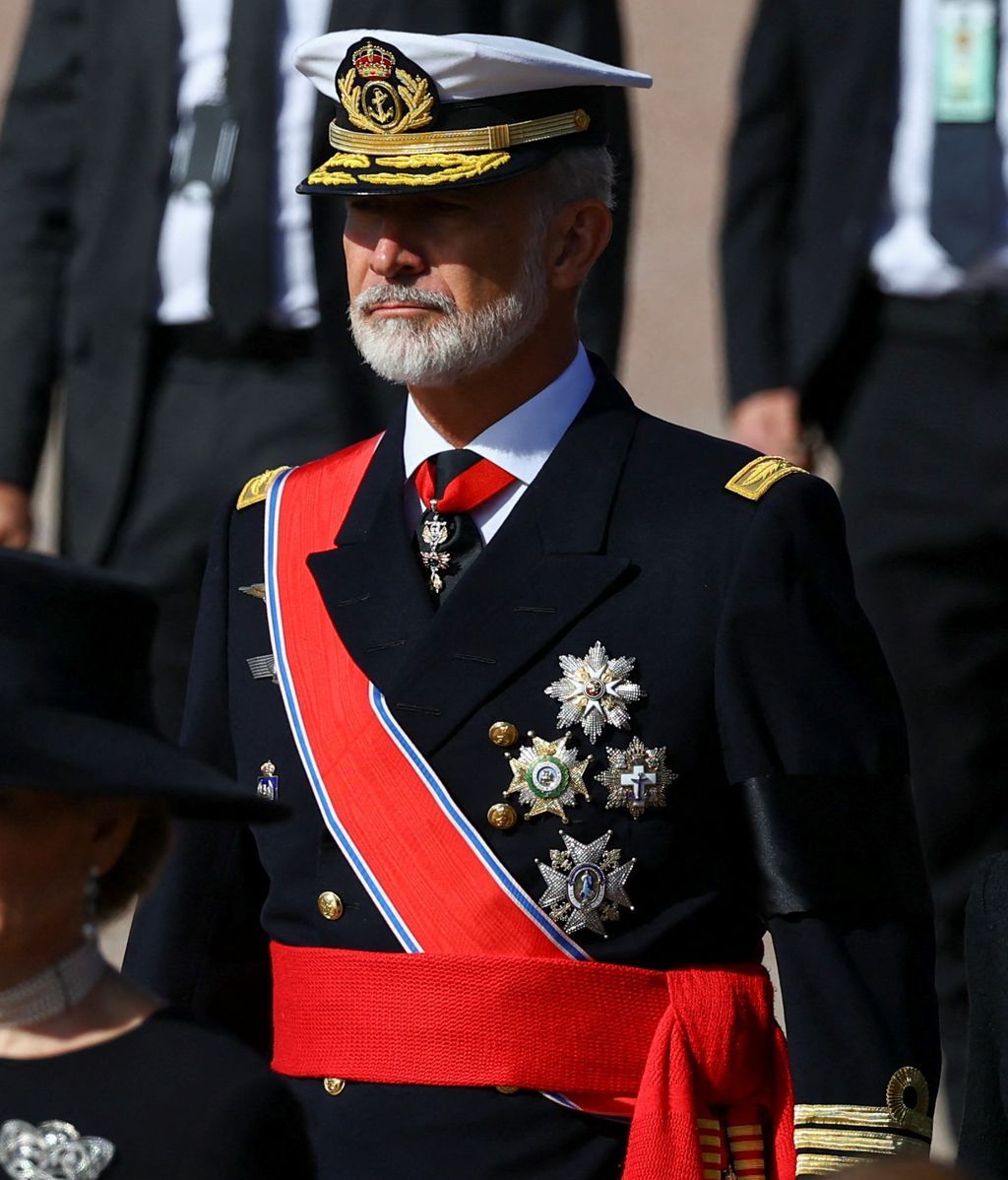 El rey Felipe en el funeral de Harald V