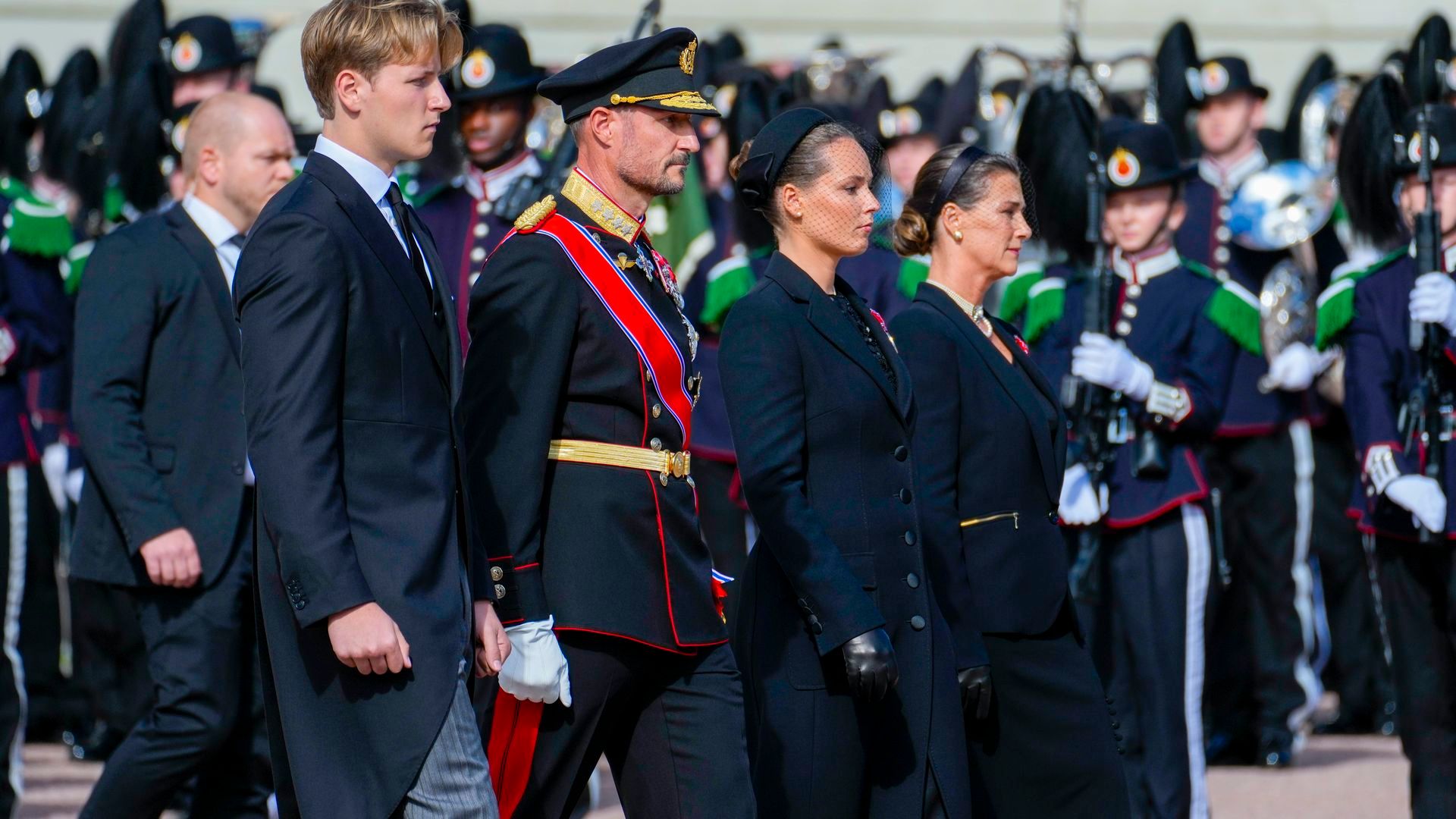 Marius no ha estado presente en la comitiva fúnebre del rey Harald en Oslo