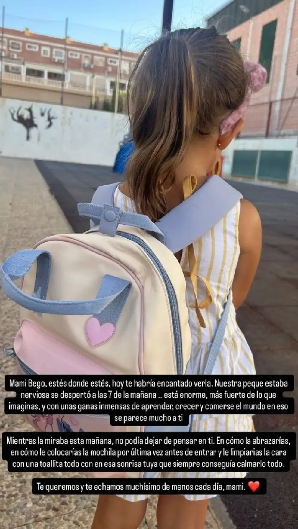 La hija de dj Nando ha comenzado el colegio