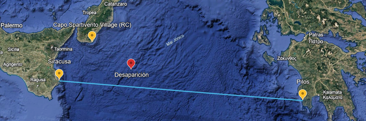 Mapa de la desaparición de Juan José Mutilba