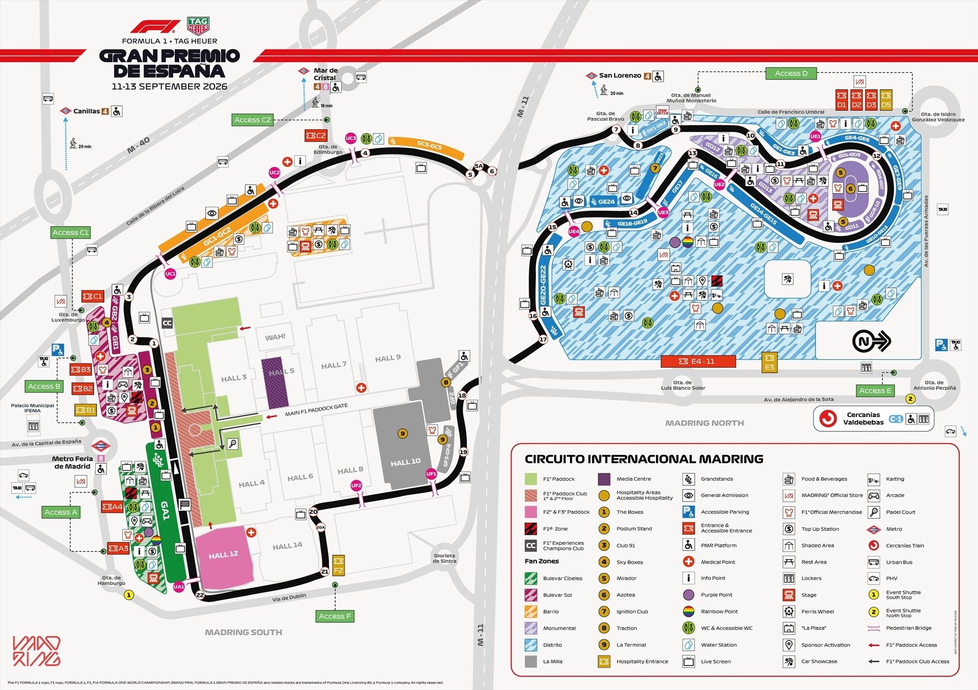 Plan de movilidad del Gran Premio de Madrid