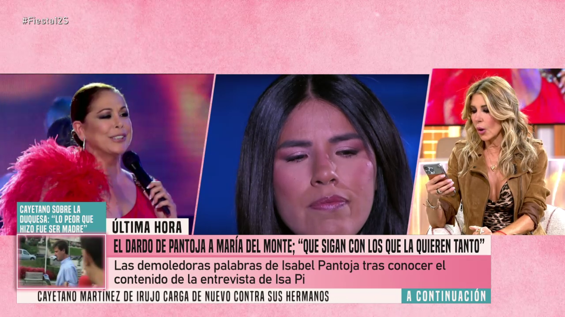 La reaccion de Isabel Pantoja a la entrevista de su hija