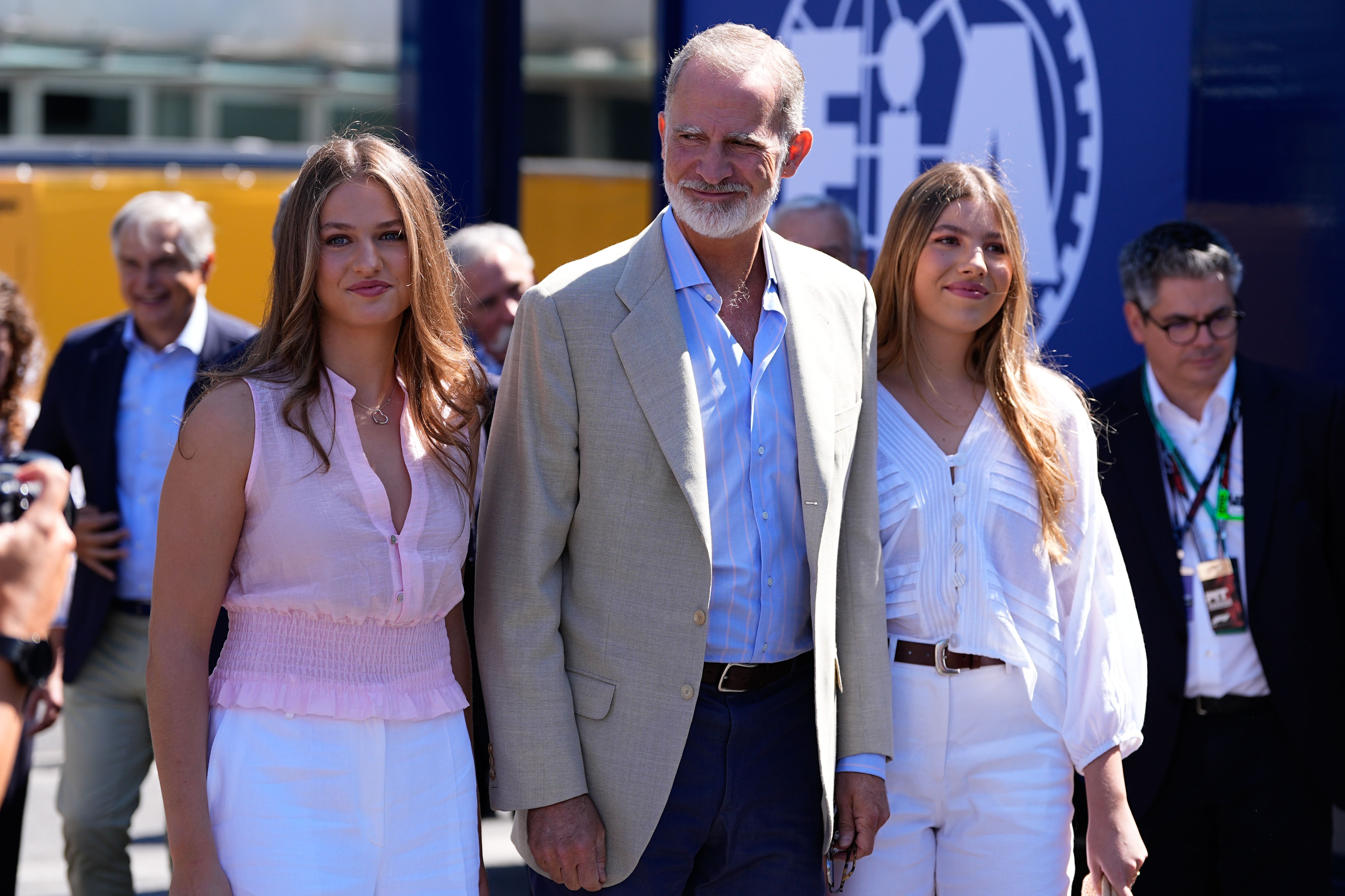 El rey Felipe VI, la princesa Leonor y la infanta Sofia