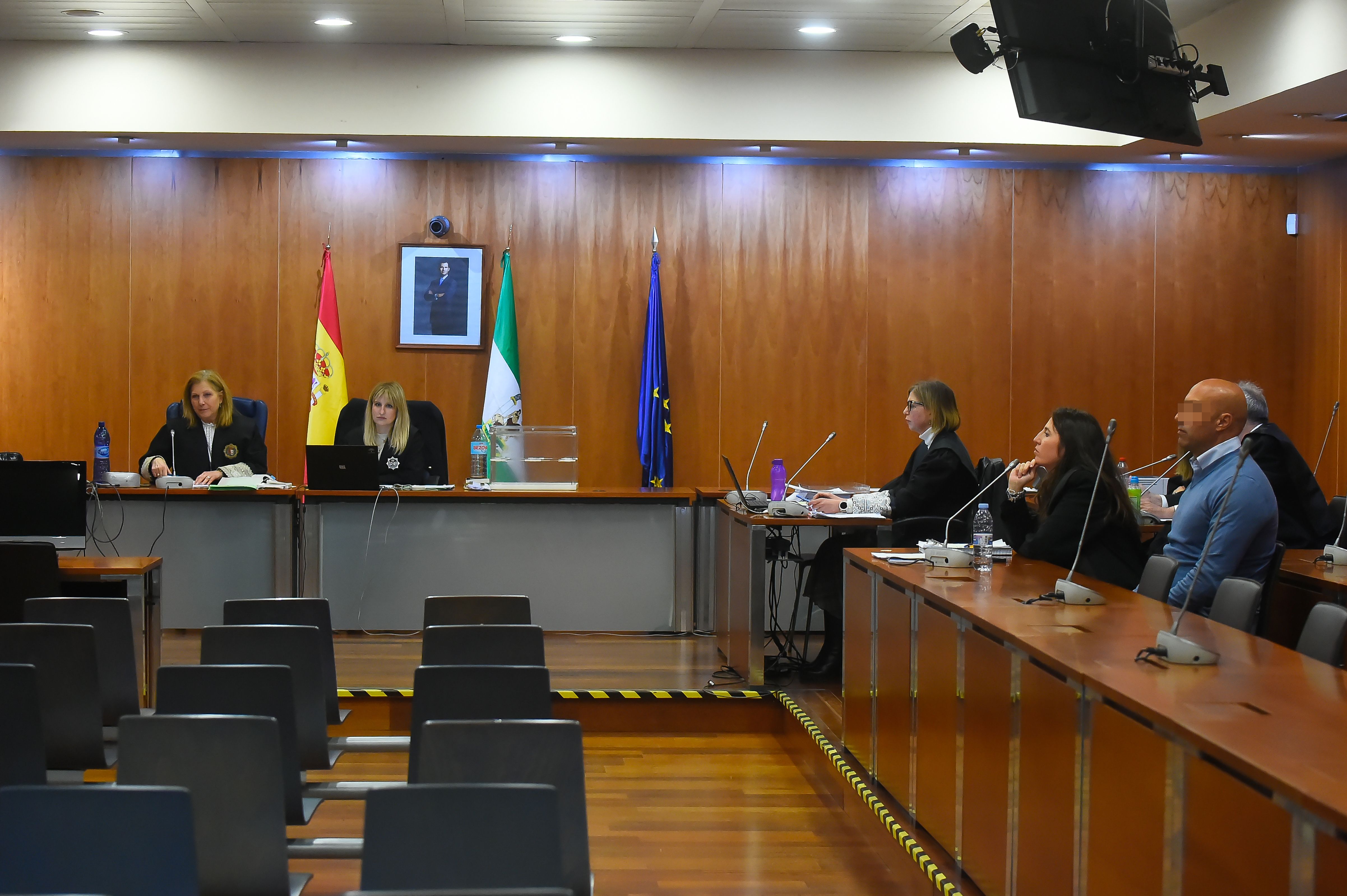 Marco R, acusado del crimen de Sibora, en el juicio por la muerte de otra expareja suya