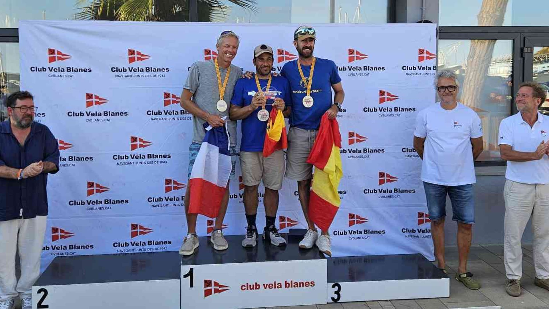 Curro Manchón, en el podio