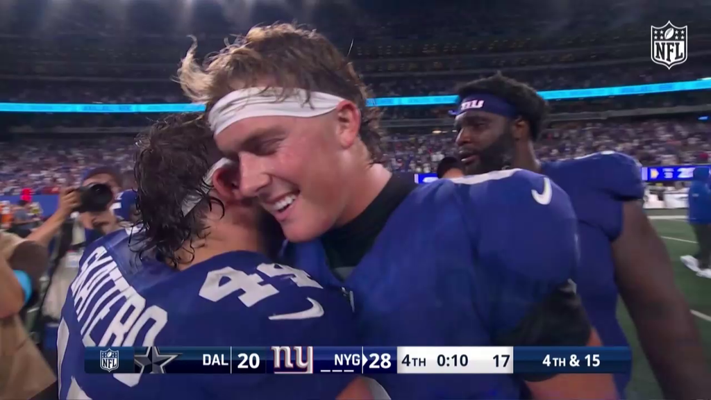 Dart y la nueva era de Harbaugh mandan en el Este: los Giants golpean a los Cowboys en el estreno