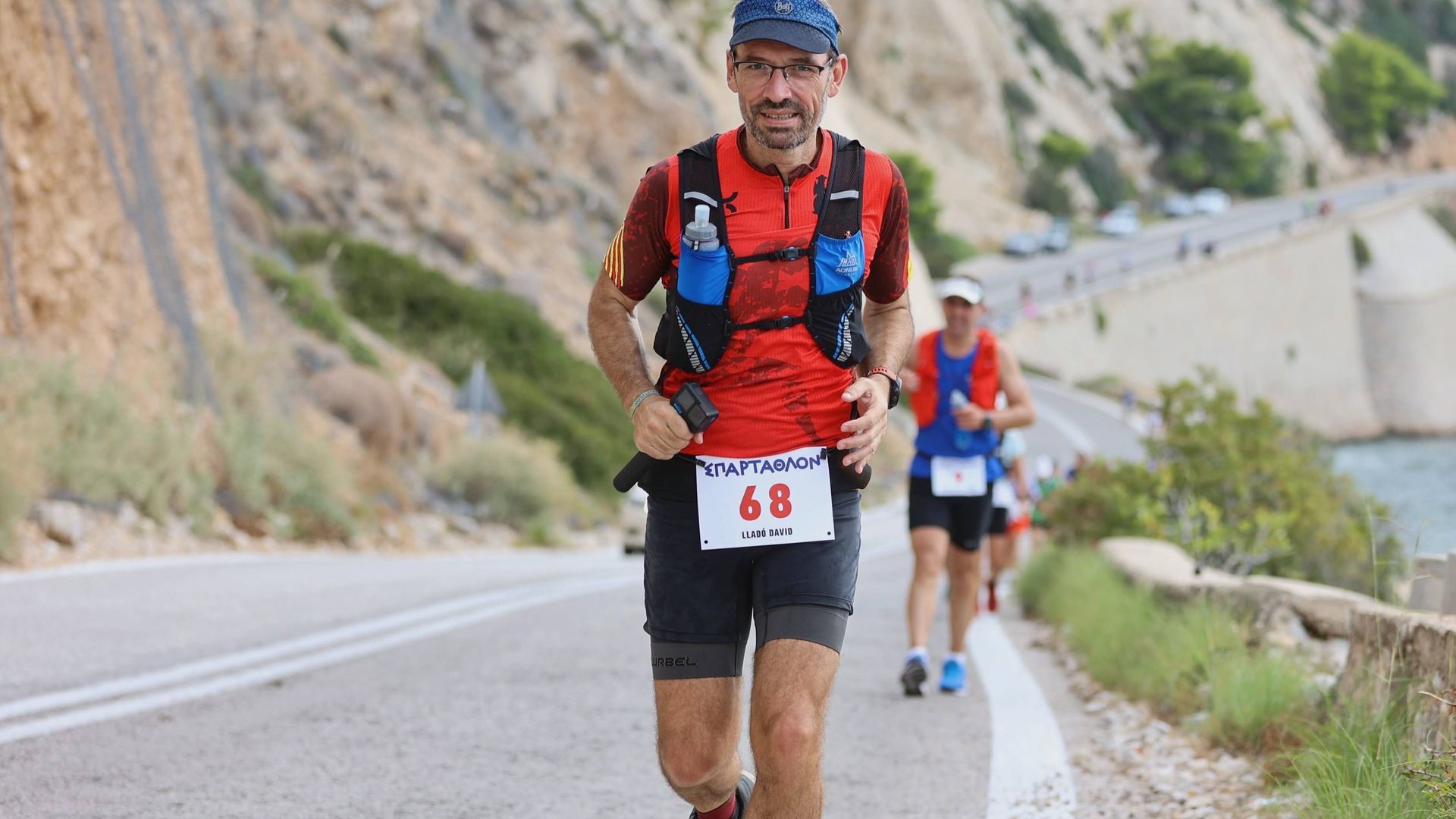 David Lladó durante la Spartathlon