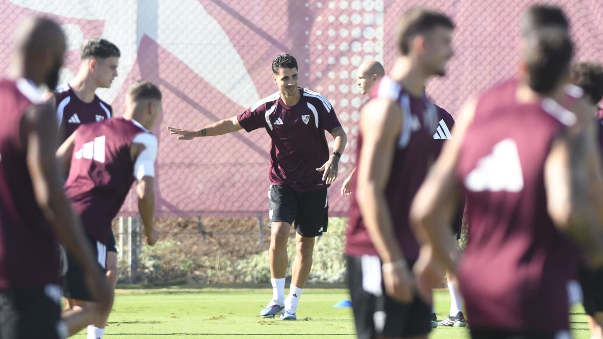 Fabio Cardoso, entrenando con el Sevilla