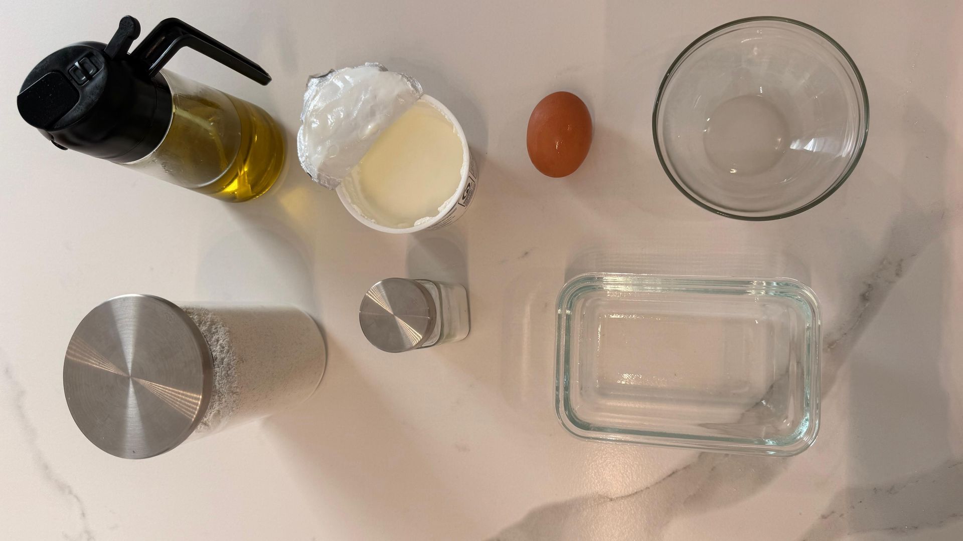 Ingredientes para preparar la base de tu pan