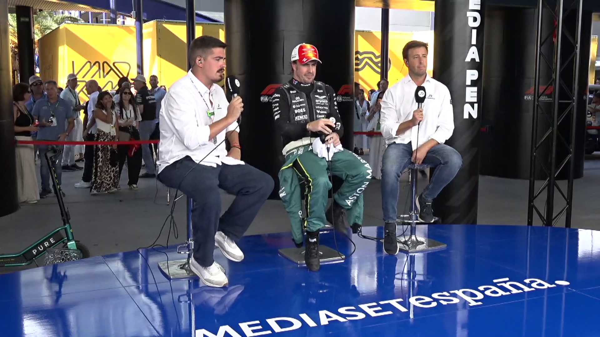 La entrevista de Fernando Alonso tras correr en el Madring en exclusiva con Mediaset