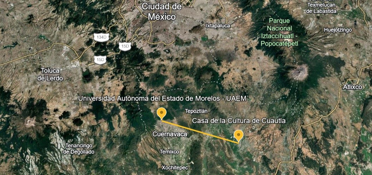 Lugares clave del crimen de Claudia Tacoronte en México