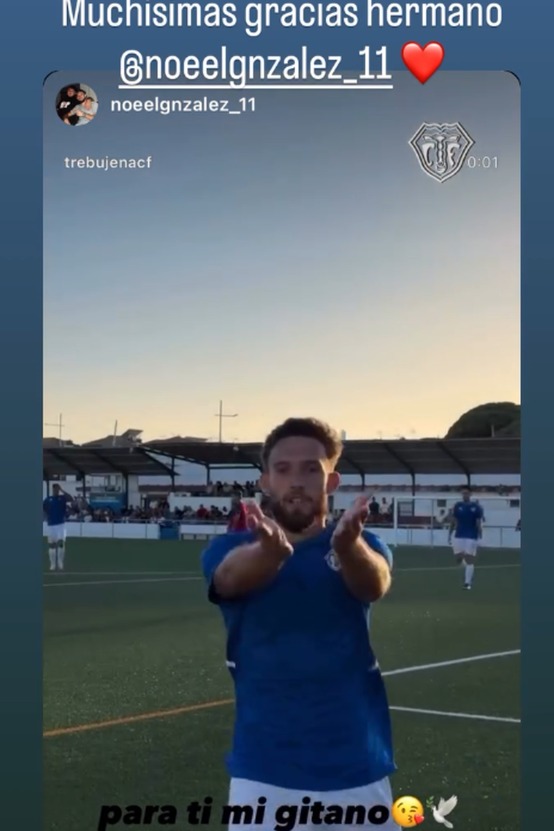 Noel González, compañero de Dani Gúiza, le dedica un gol tras haber perdido a su padre