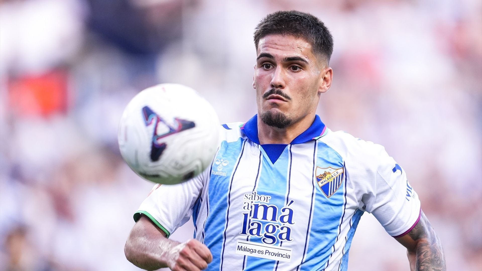 'Chupe' durante un partido del Málaga 'Chupe' durante un partido del Málaga