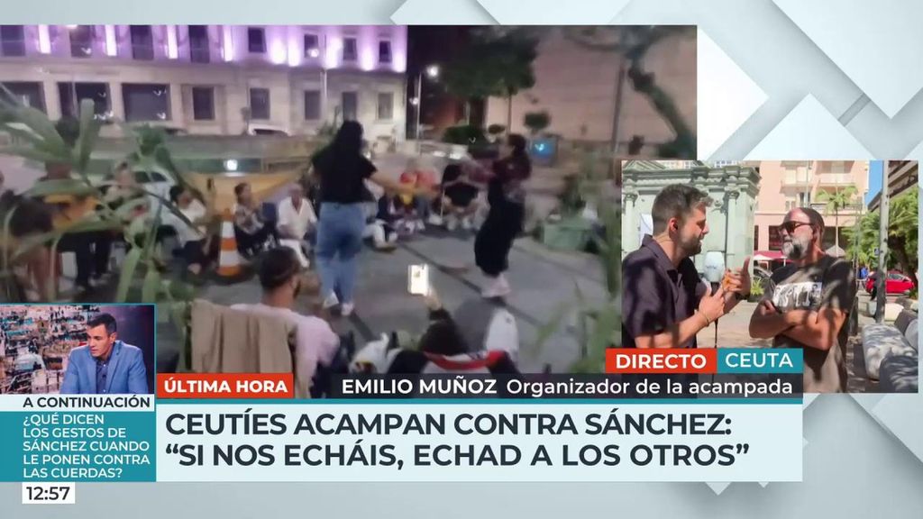 Emilio Muñoz, vecino de Ceuta y organizador de la protesta en forma de acampada: “Aquí nos van a tener que sacar con los pies por delante"