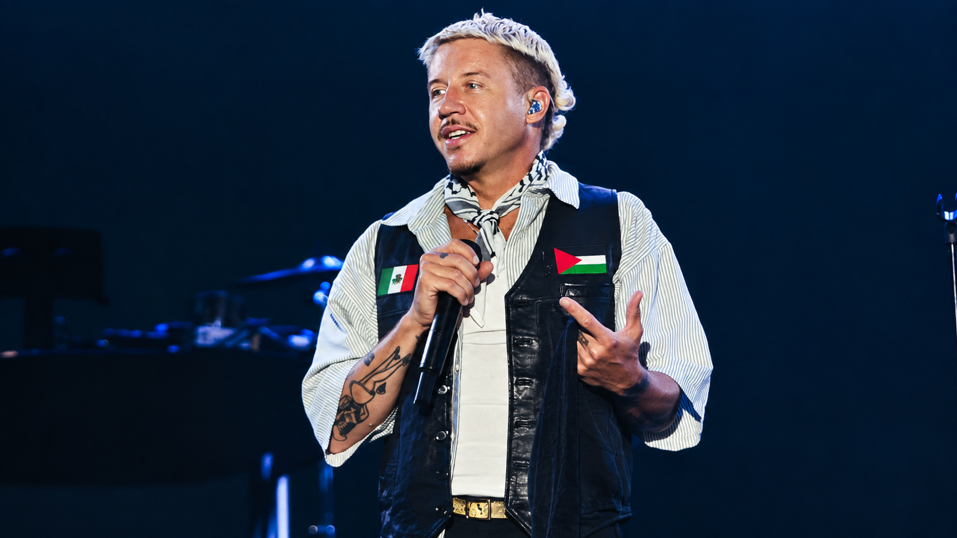 Macklemore durante un concierto este verano Macklemore durante un concierto este verano