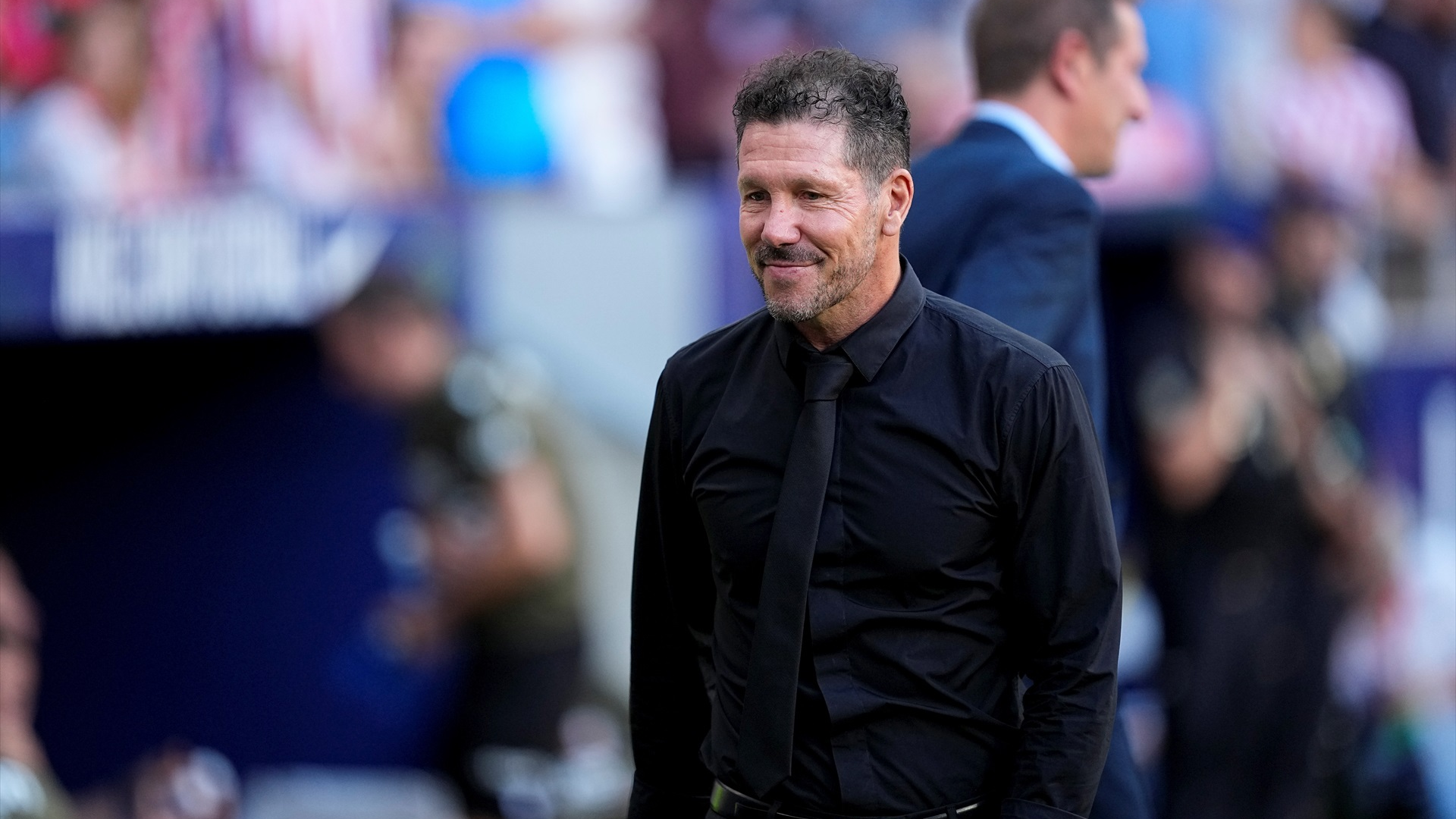 Diego Pablo Simeone, durante el Atlético-Osasuna Diego Pablo Simeone, durante el Atlético-Osasuna