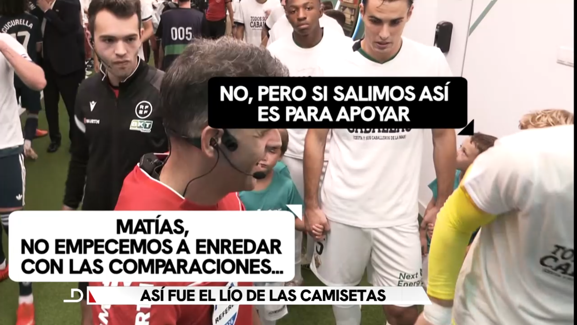 Dituro y Gil Manzano debaten sobre las camisetas de Ceuta