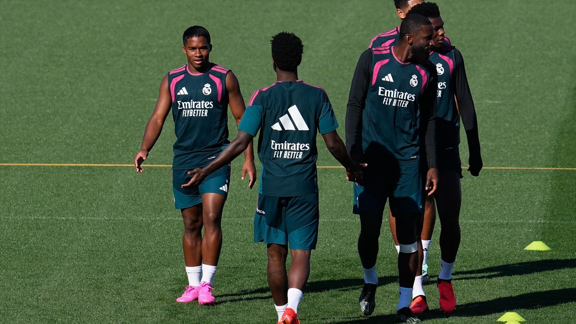 Endrick, en un entrenamiento del Real Madrid esta temporada