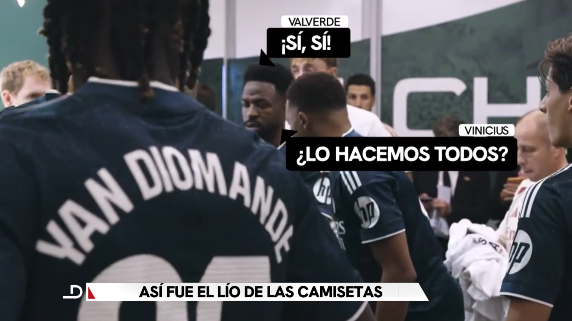 Fede Valverde responde a Vinícius para ponerse las camisetas