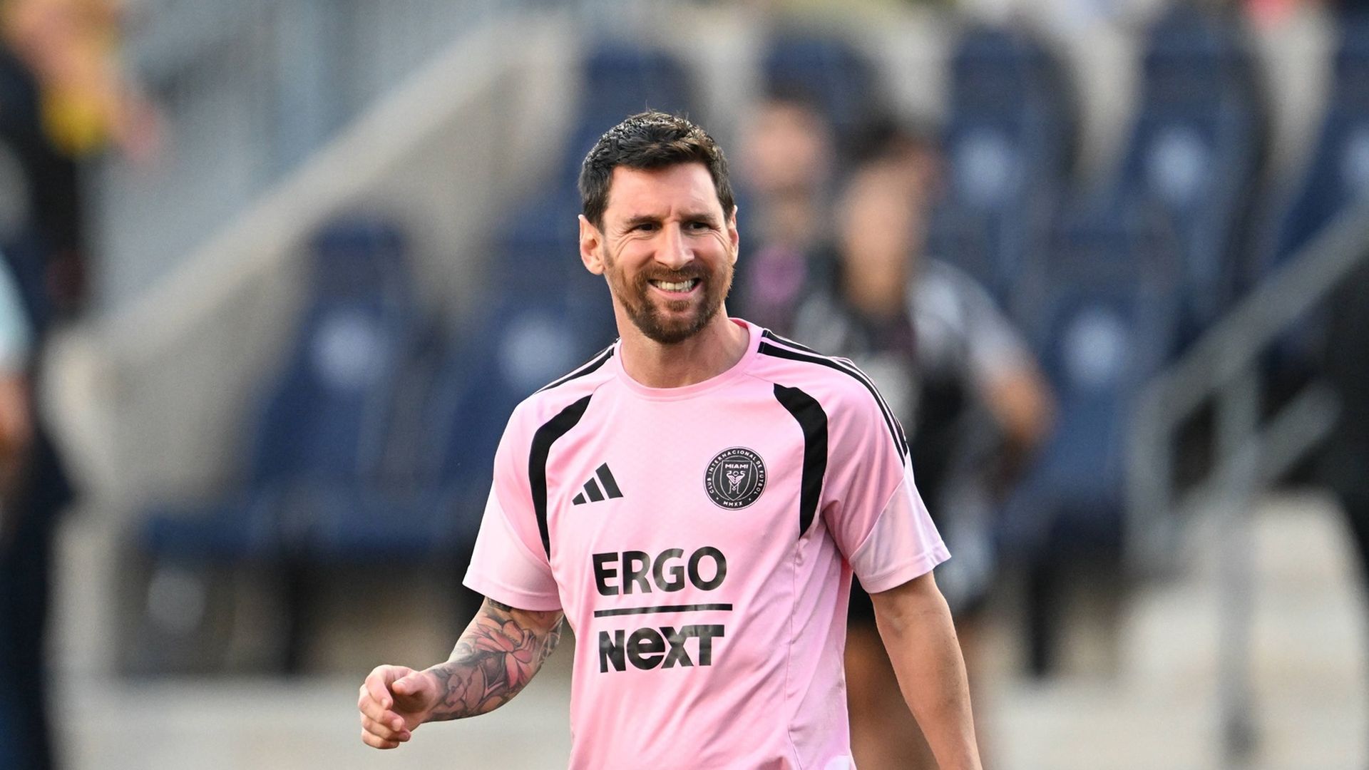 Leo Messi en un calentamiento con el Inter de Miami Leo Messi en un calentamiento con el Inter de Miami