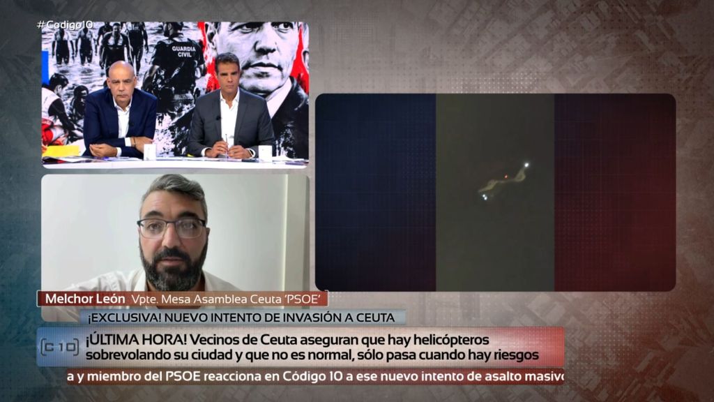 Melchor León hace un llamamiento a la calma después de que vecinos ceutíes avistaran un helicóptero sobrevolando la frontera: "No hay que alarmar"