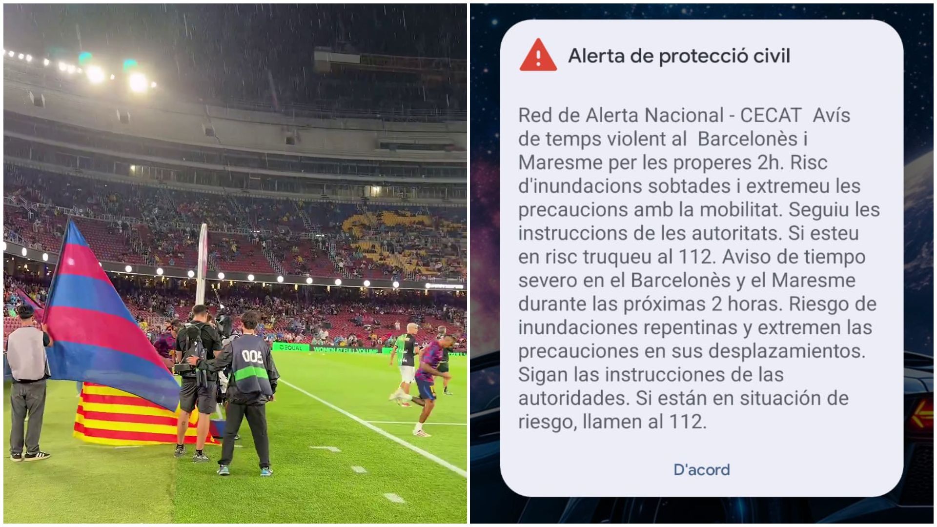 Mensaje ES Alert enviado a los teléfonos ubicados en Barcelona Mensaje ES Alert enviado a los teléfonos ubicados en Barcelona