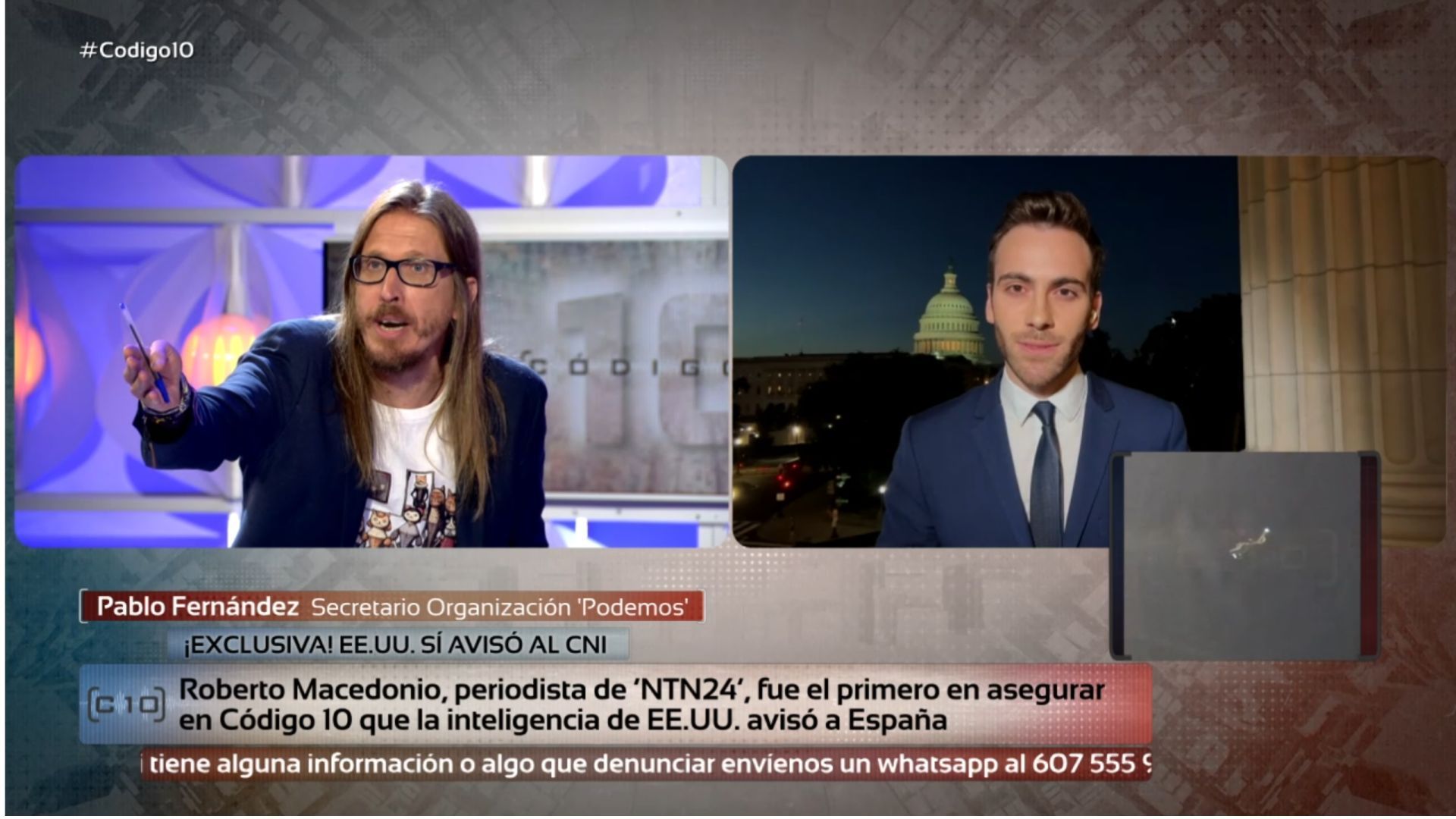 Tensión entre Pablo Fernández y Roberto Macedonio al cuestionar su información: "Si ha habido un bulo es el que él ha dicho"