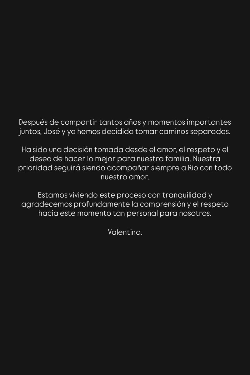 El comunicado con el que Valentina Ferrer ha confirmado su ruptura con J Balvin