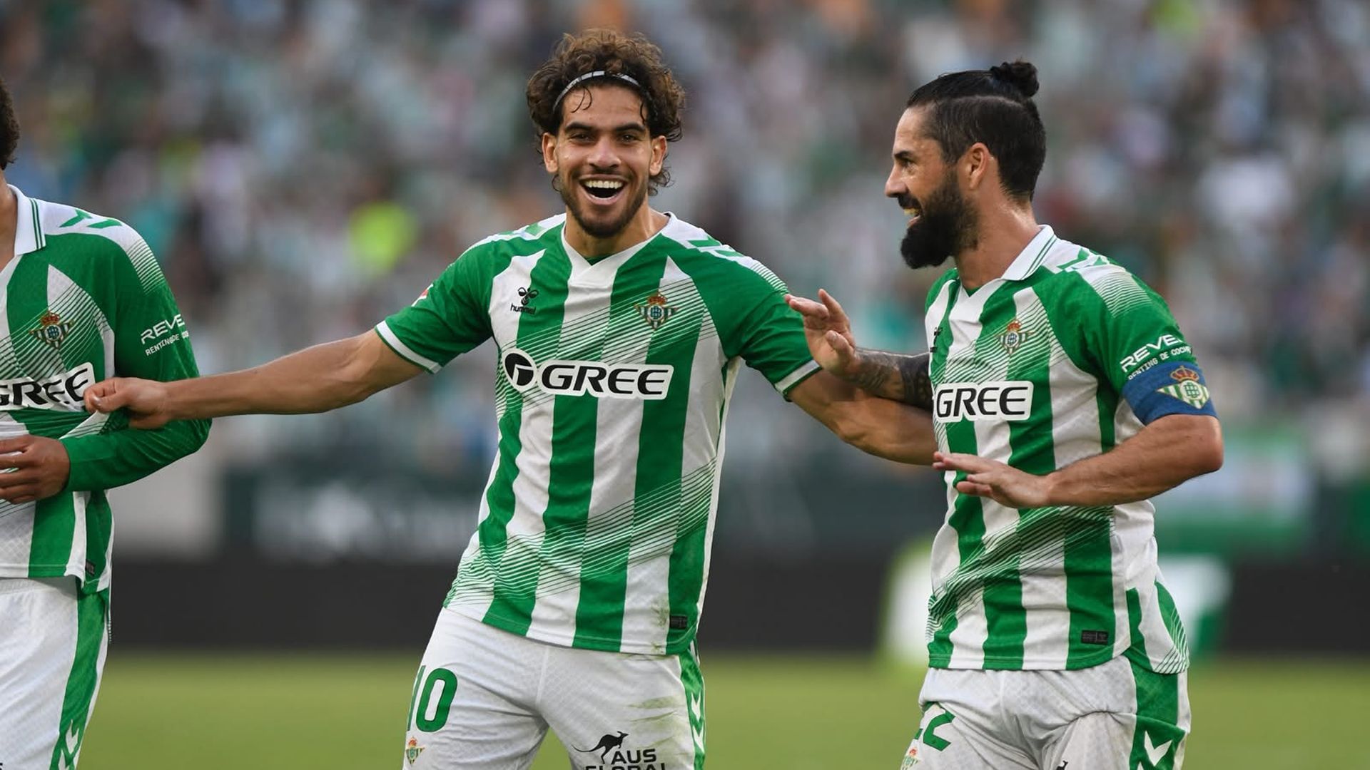 Ez Abde celebra su gol al Getafe