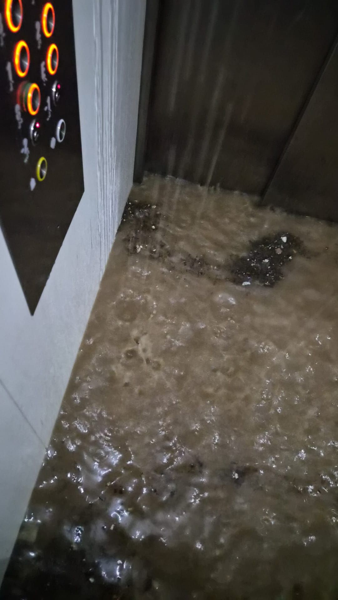Foto del ascensor que envió a Adrián a sus vecinos