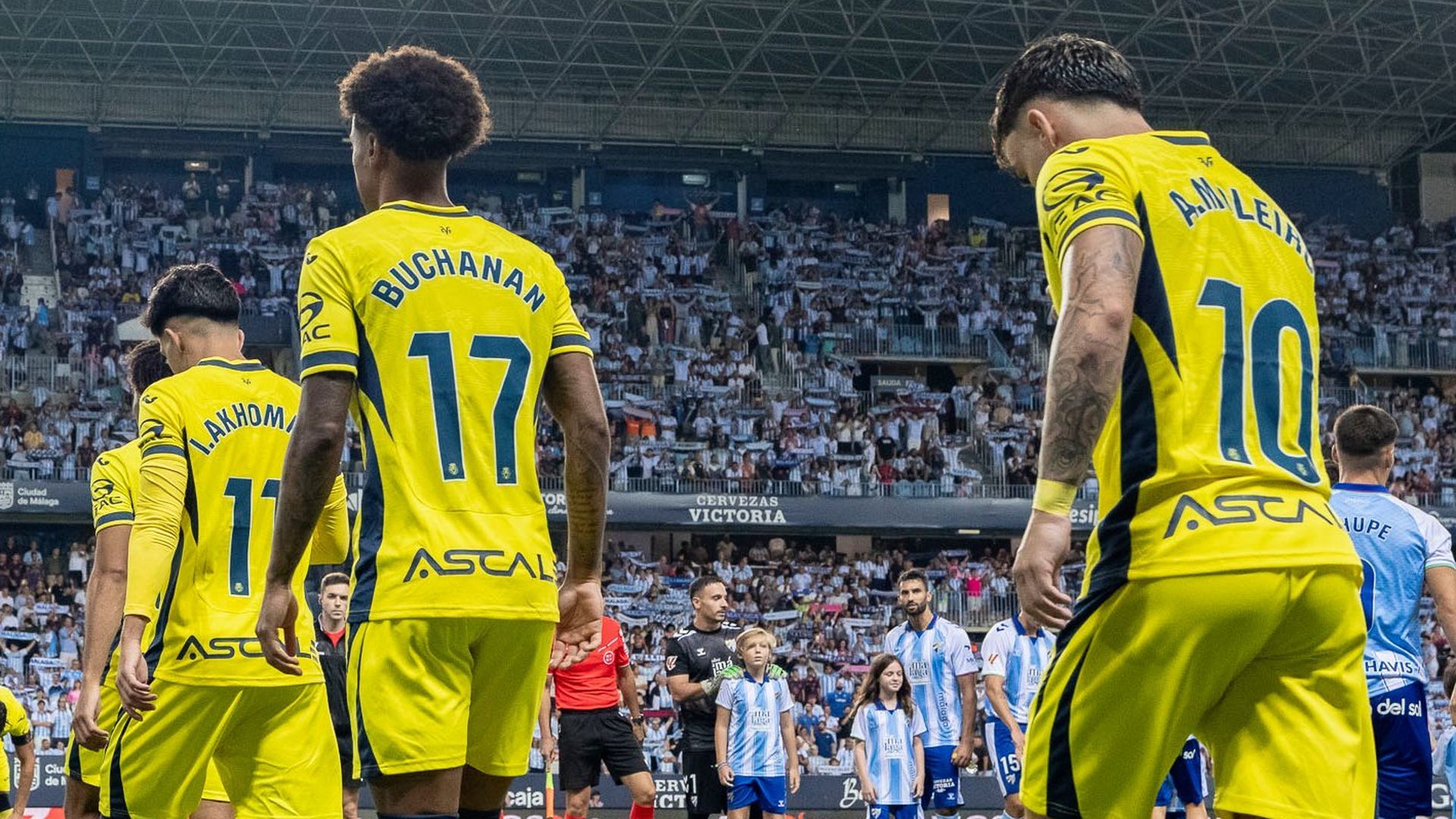 Instantes previos al inicio del partido