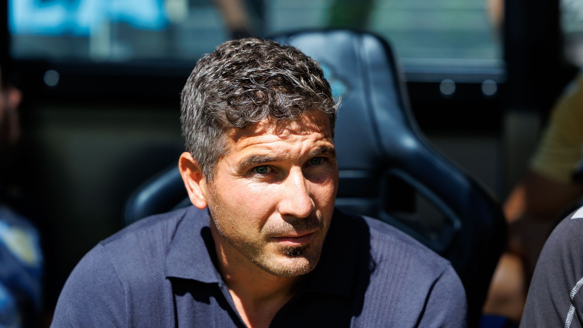 Juanfran Funes, entrenador del Málaga. Juanfran Funes, entrenador del Málaga.