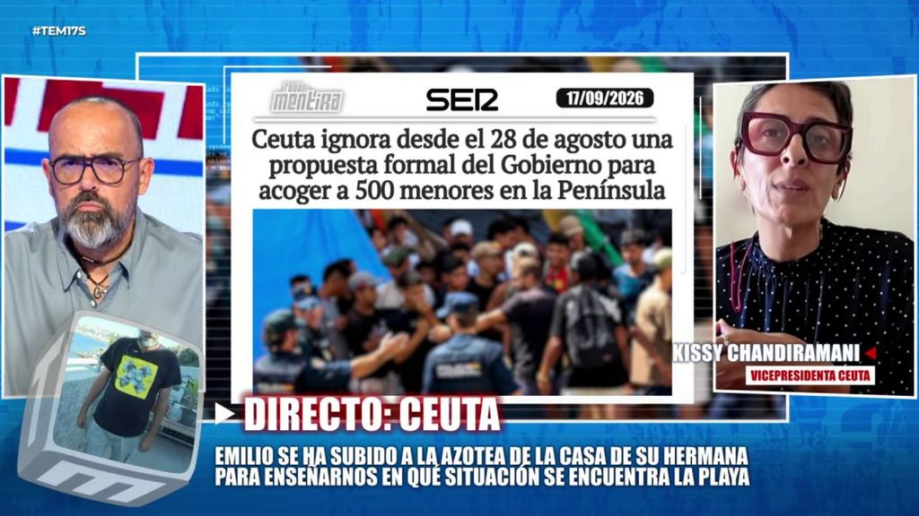 Kissy Chandiramani aclara si es cierto que el gobierno de Ceuta ignoró el mail del gobierno central con una propuesta para acoger a 500 menores