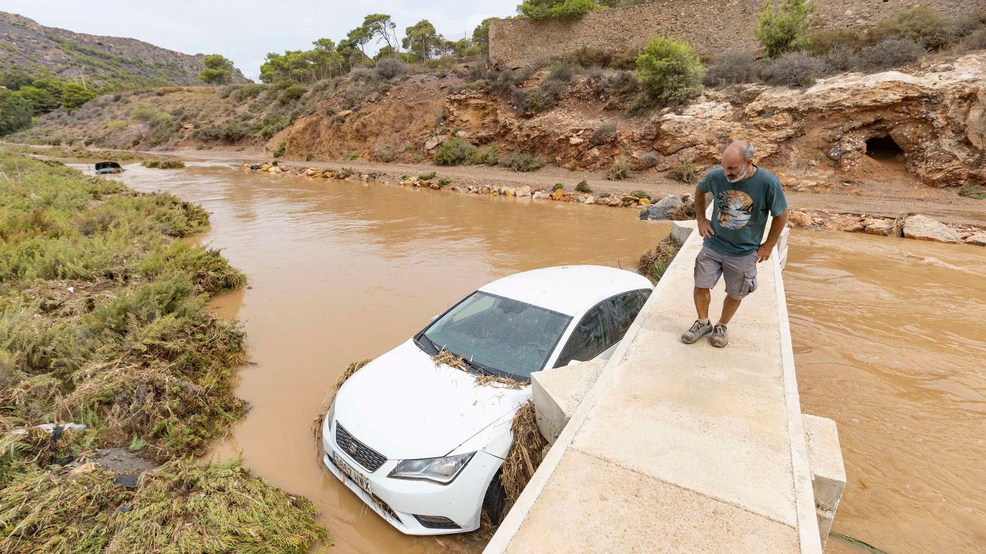 Cartagena, la que más sufre las lluvias torrenciales de la tormenta mediterránea