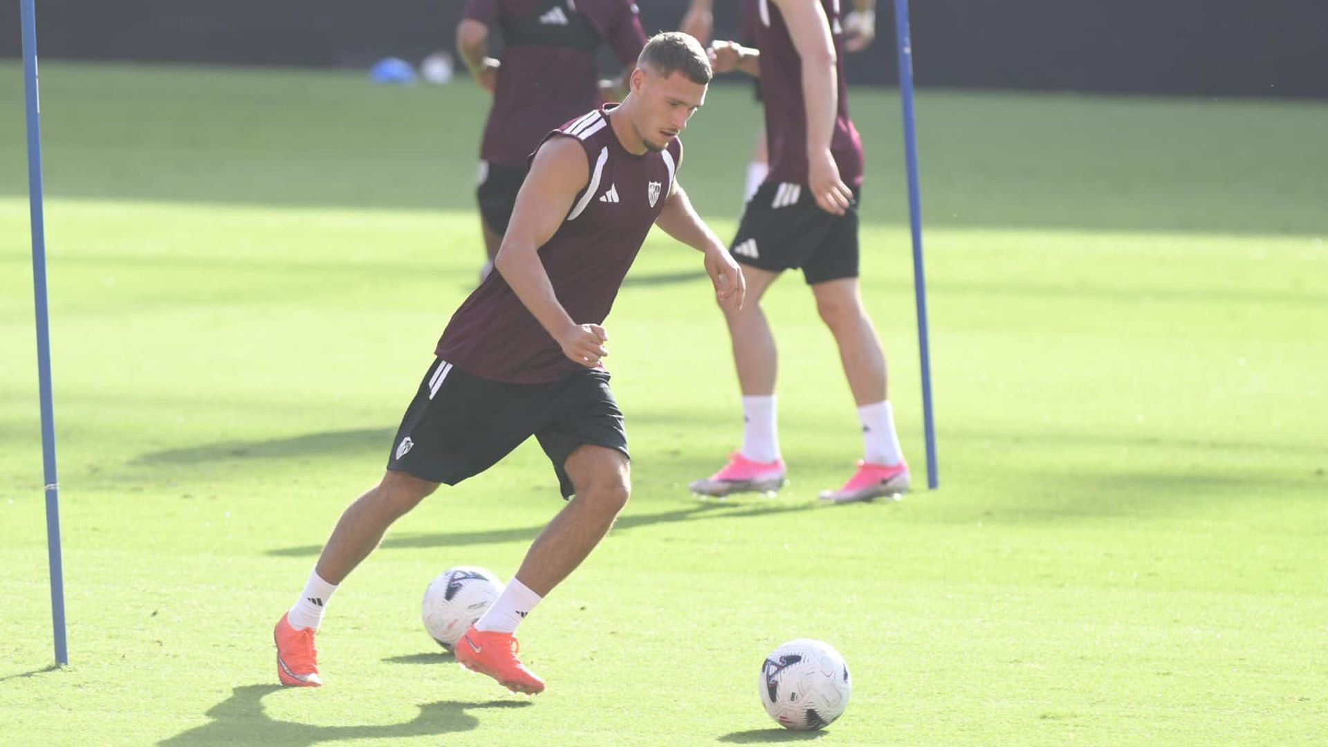 Stassin, en el entrenamiento de este jueves
