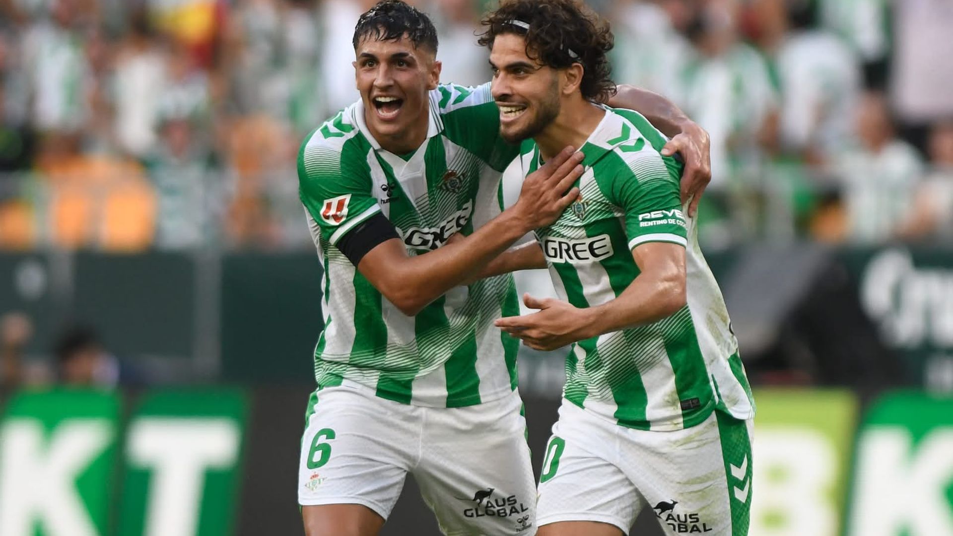 Ez Abde celebra su gol al Getafe