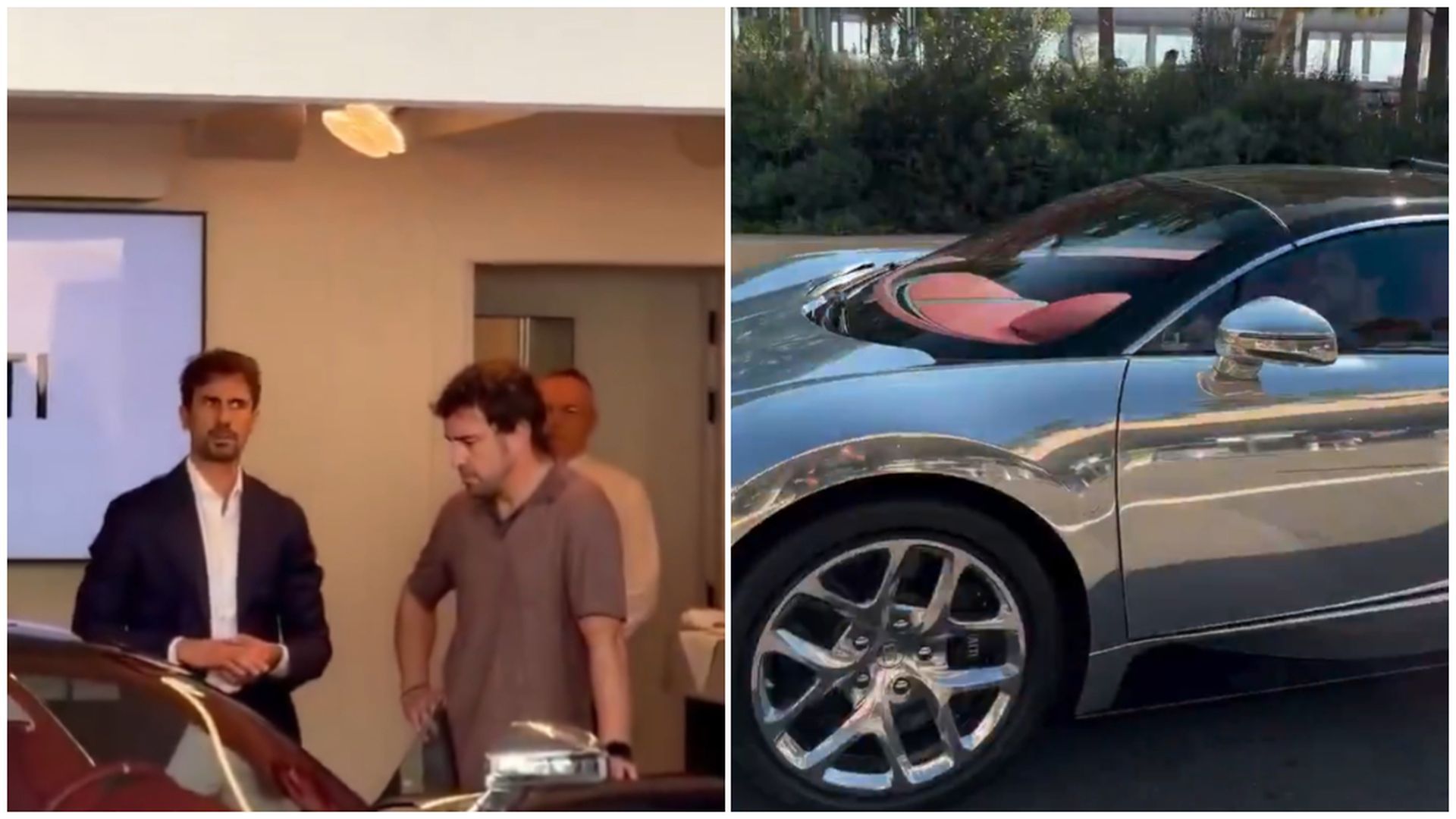 Fernando Alonso, comprando su nuevo Bugatti Veyron