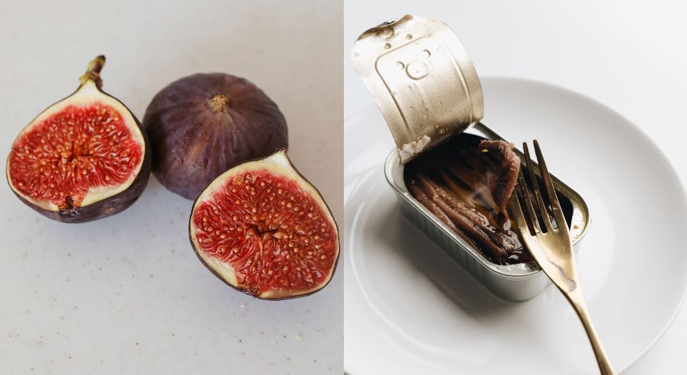 Higo con anchoas