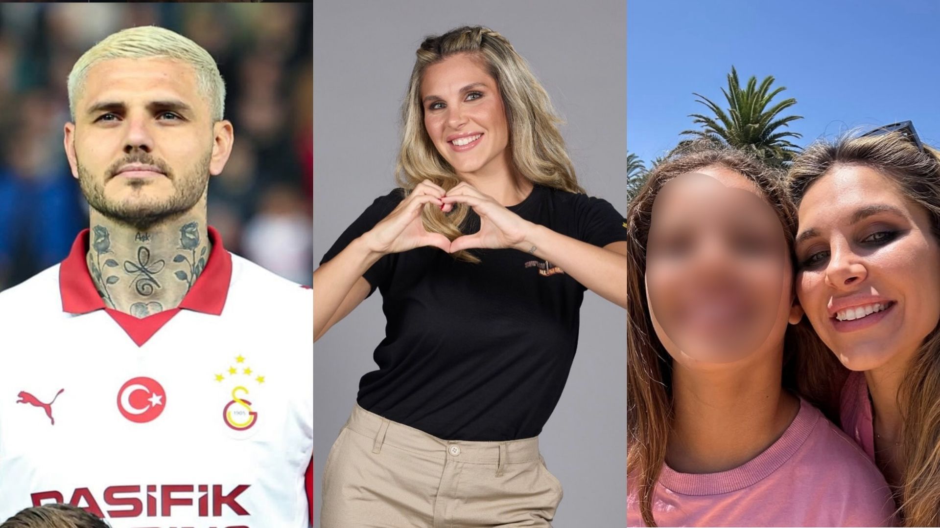 Mauro Icardi, Ivana Icardi y la argentina con su hermana menor Mauro Icardi, Ivana Icardi y la argentina con su hermana menor