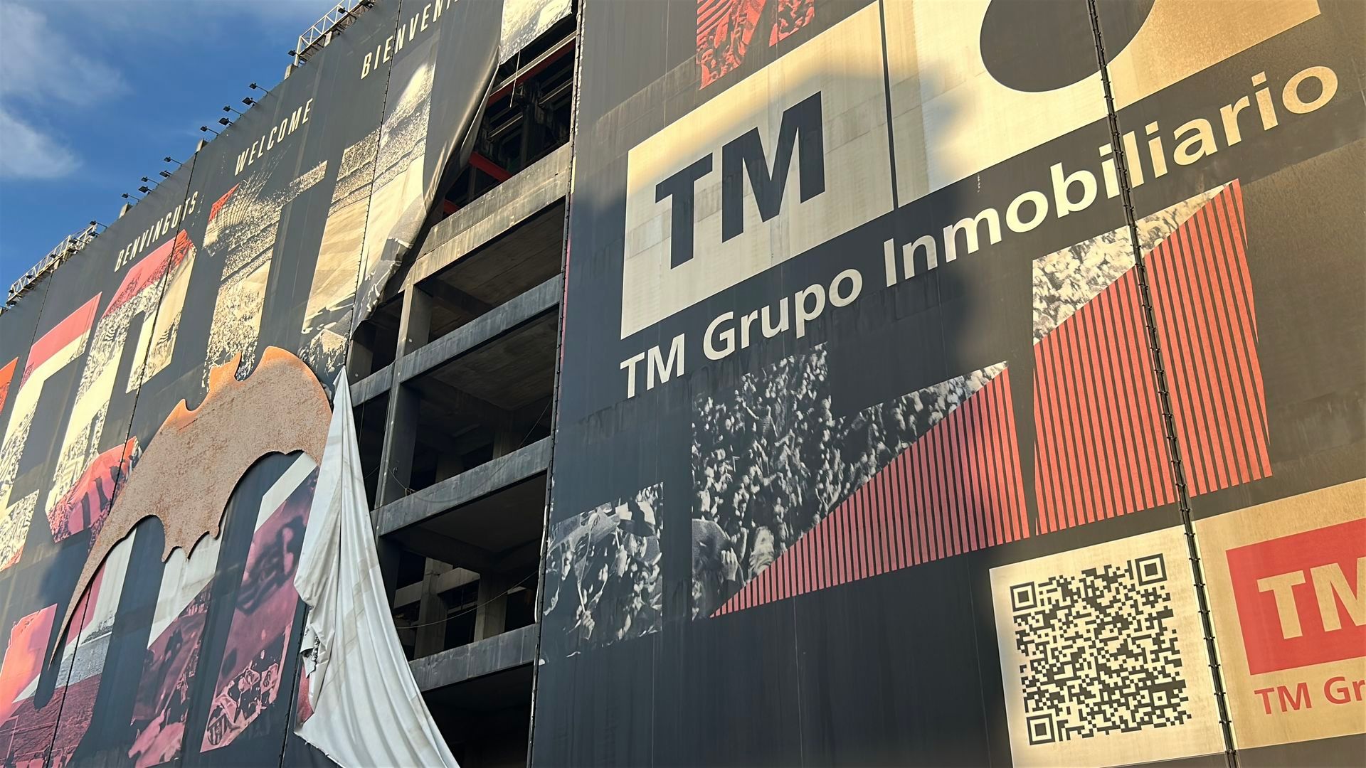 Reparan lona de Mestalla