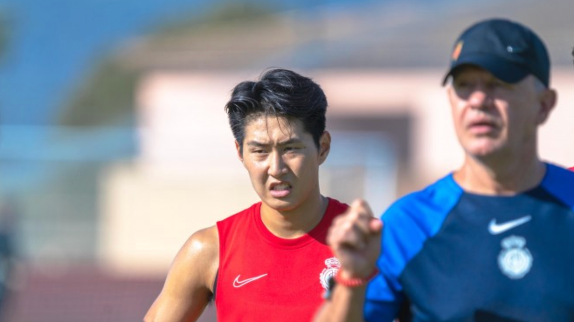 Aguirre y Kang-In Lee en Mallorca