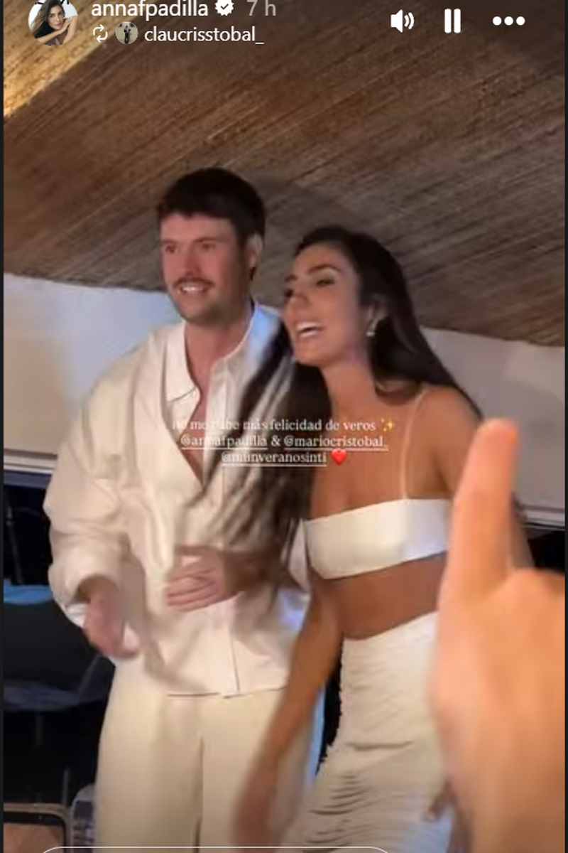 Anna Ferrer y Mario Cristóbal bailando