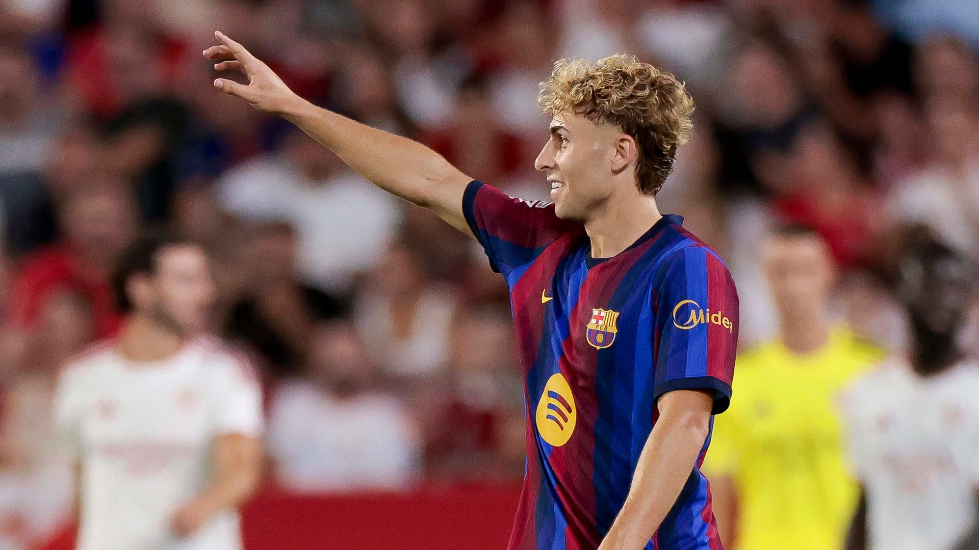 Fermín López, durante el Sevilla - Barcelona. Fermín López, durante el Sevilla - Barcelona.